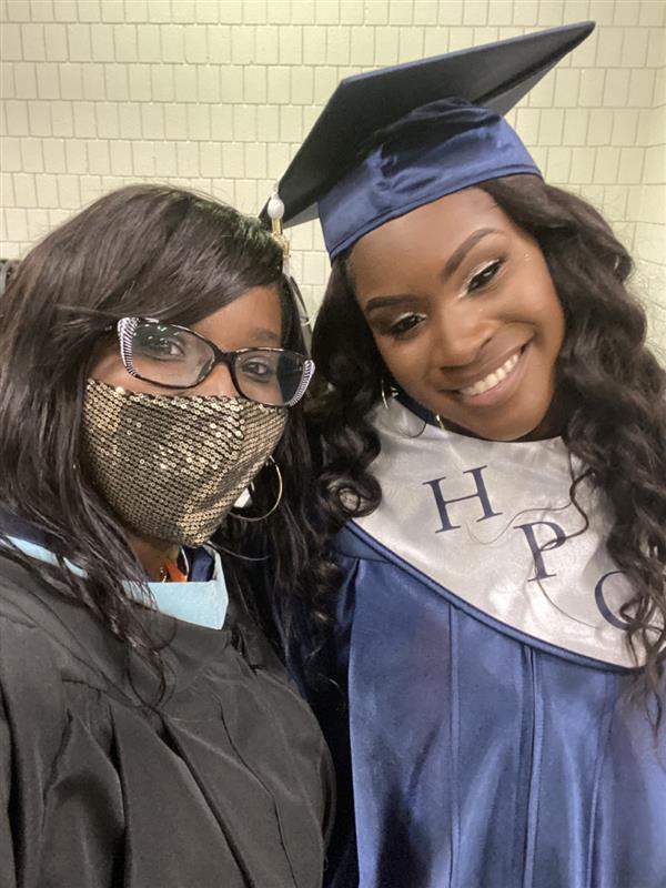 Mrs. Nwabueze and a student